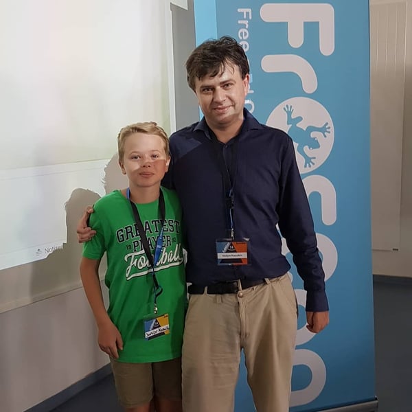 Vadym and Dennis at Froscon